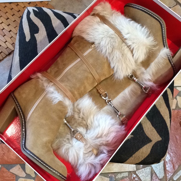 💖🍑RARE GORGEOUS lux ITALIAN Leather Coach Boots - Picture 3 of 8